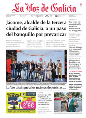 Cover of La Voz de Galicia (A Coruna)