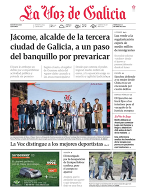 Cover of La Voz de Galicia (Lugo)