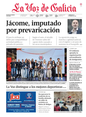 Cover of La Voz de Galicia (Ourense)