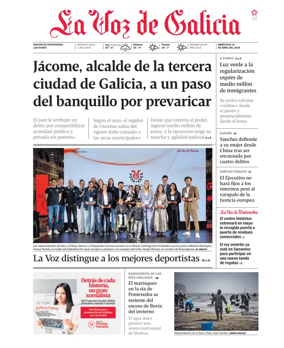 Cover of La Voz de Galicia (Pontevedra)