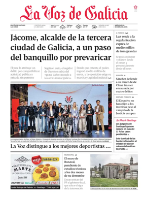 Cover of La Voz de Galicia (Santiago)