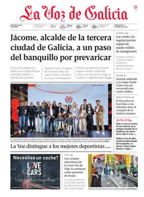 Cover of La Voz de Galicia (Vigo)