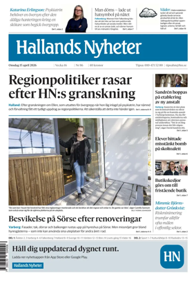 Cover of Hallands Nyheter