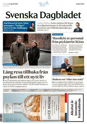 Cover of Svenska Dagbladet