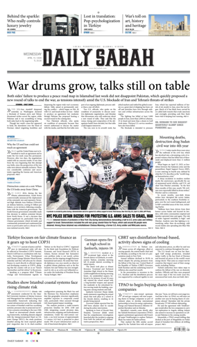 Cover of Daily Sabah (Turkey)