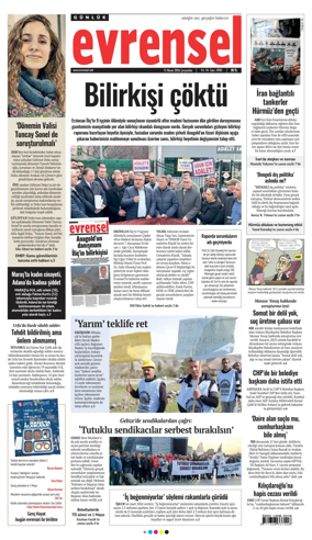 Cover of Evrensel Gazetesi