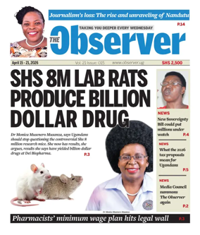 Cover of The Observer (Uganda)