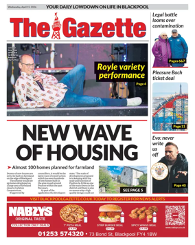 Cover of Blackpool Gazette