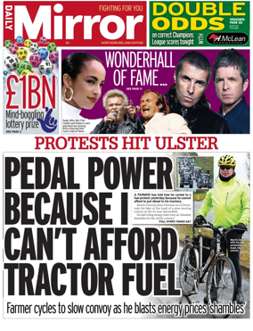 Cover of Daily Mirror (Northern Ireland)