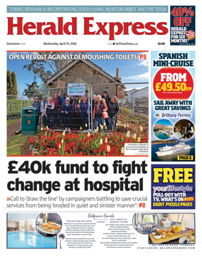 Cover of Herald Express (Torbay Brixham & South Hams Edition)