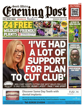 Cover of South Wales Evening Post