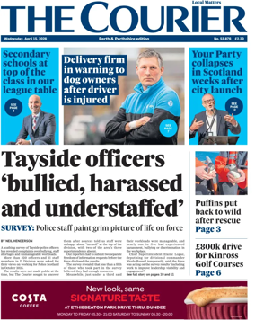 Cover of The Courier & Advertiser (Perth and Perthshire Edition)