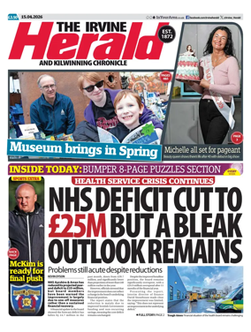 Cover of The Irvine Herald and Kilwinning Chronicle