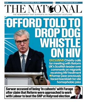 Cover of The National (Scotland)