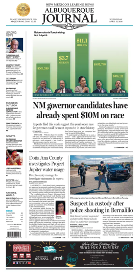 Cover of Albuquerque Journal