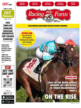 Cover of Daily Racing Form National Digital Edition