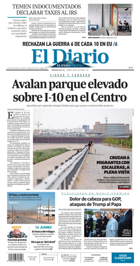 Cover of El Diario de El Paso