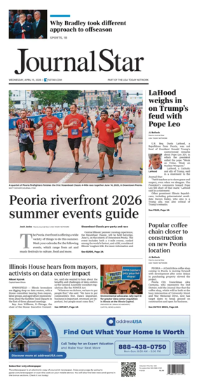 Cover of Journal Star (Peoria)