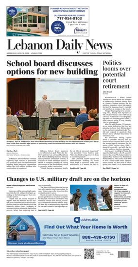 Cover of Lebanon Daily News