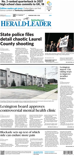 Cover of Lexington Herald-Leader