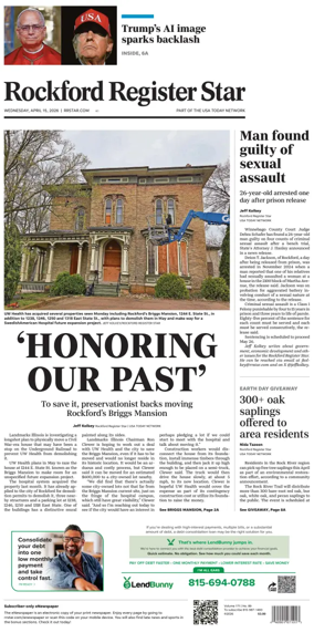 Cover of Rockford Register Star