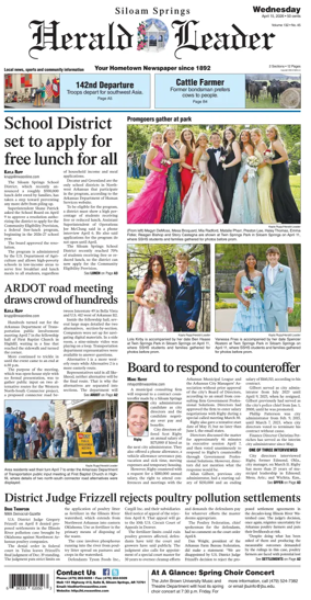 Cover of Siloam Springs Herald Leader