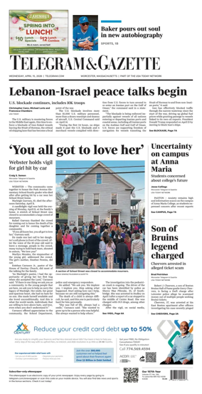 Cover of Telegram & Gazette