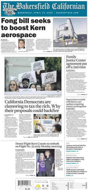 Cover of The Bakersfield Californian