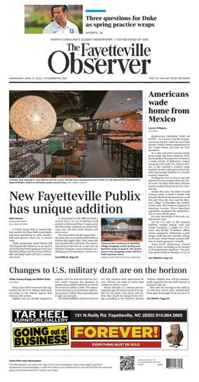 Cover of The Fayetteville Observer