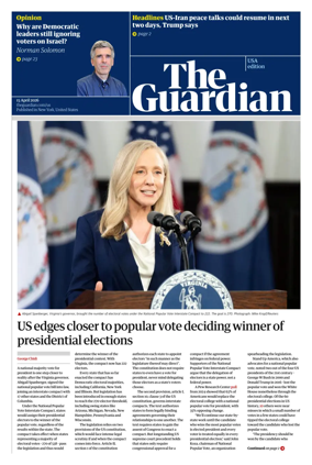 Cover of The Guardian (USA)