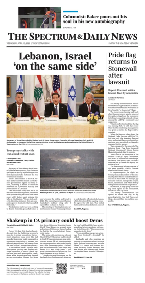 Cover of The Spectrum & Daily News