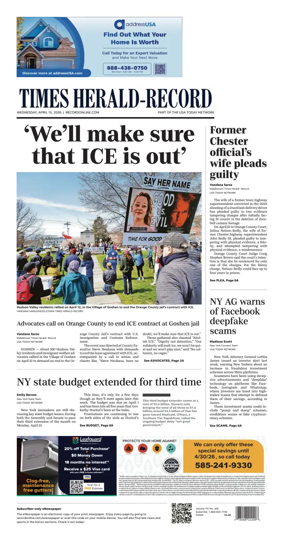 Cover of Times Herald-Record