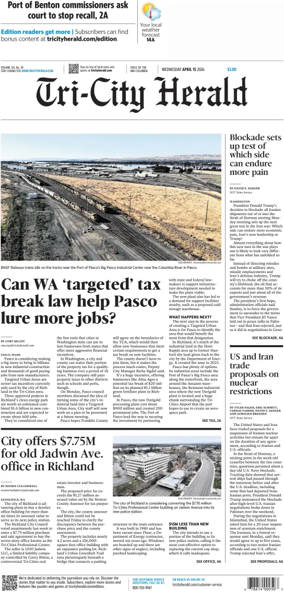 Cover of Tri-City Herald
