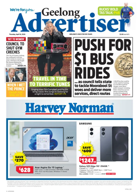 Cover of Geelong Advertiser