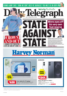Cover of The Daily Telegraph (Sydney)