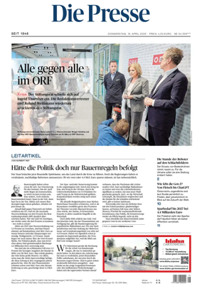 Cover of Die Presse
