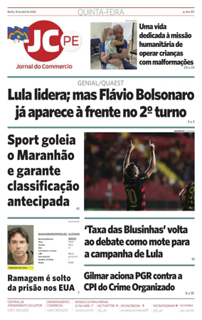 Cover of Jornal do Commercio