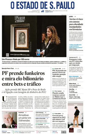 Cover of O Estado de S. Paulo