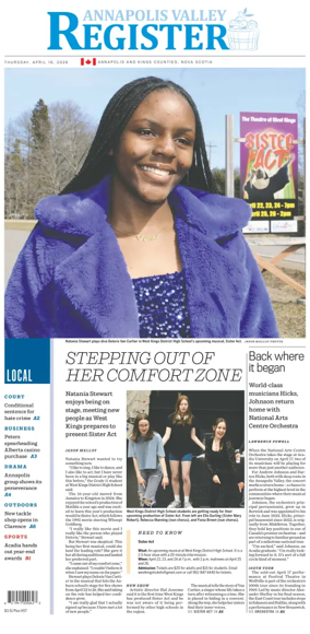 Cover of Annapolis Valley Register
