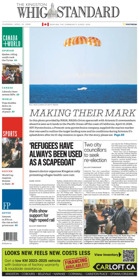 Cover of Kingston Whig-Standard