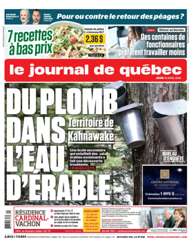 Cover of Le Journal de Quebec