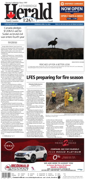 Cover of Lethbridge Herald