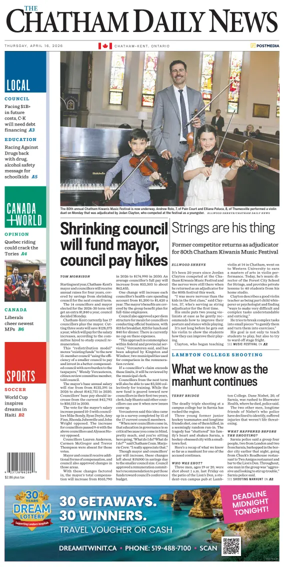 Cover of The Chatham Daily News
