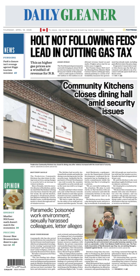 Cover of The Daily Gleaner