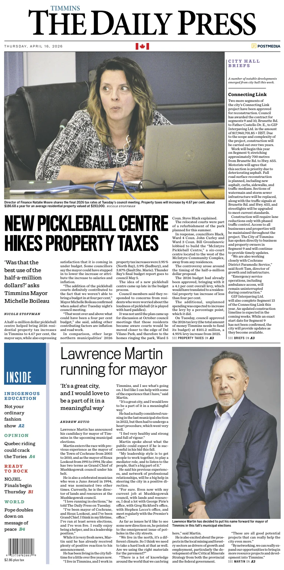 Cover of The Daily Press (Timmins)