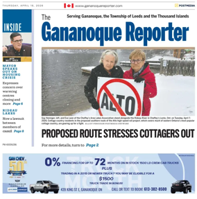 Cover of The Gananoque Reporter