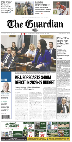 Cover of The Guardian (Charlottetown)