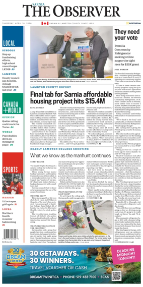 Cover of The Observer (Sarnia)