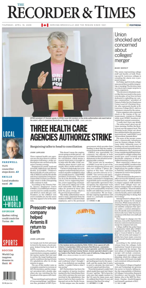 Cover of The Recorder & Times (Brockville)