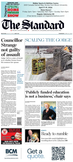 Cover of The Standard (St. Catharines)